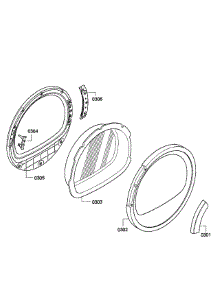 Door Assembly parts for Bosch Dryer WTV76100US/10 from AppliancePartsPros.com