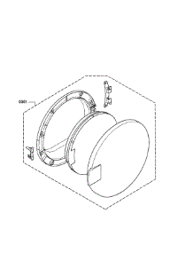 Door Assembly parts for Bosch Dryer WTC82100US/09 from AppliancePartsPros.com