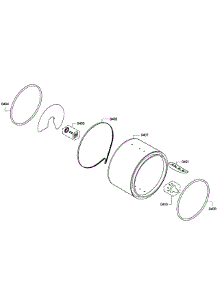 Drum Assembly parts for Bosch Dryer WTC82100US/09 from AppliancePartsPros.com