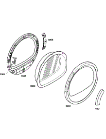 Door parts for Bosch Dryer WTV76100US/03 from AppliancePartsPros.com