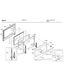 Door Asy parts for Bosch Range HIIP054U/04 from AppliancePartsPros.com