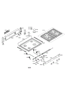 Cooktop parts for Bosch Range HGS5052UC/01 from AppliancePartsPros.com