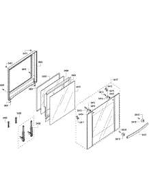 Door parts for Bosch Wall Oven HBN5620UC/01 from AppliancePartsPros.com