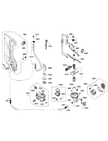 Pump parts for Bosch Dishwasher SGE53U52UC/93 from AppliancePartsPros.com