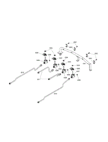 Manifold  /  Valve  /  Tubing parts for Bosch Cooktop NGP745UC/01 from AppliancePartsPros.com