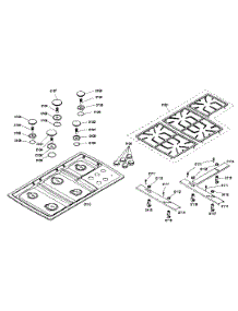 Grille Assembly parts for Bosch Cooktop NGP942UC/01 from AppliancePartsPros.com