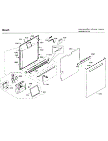 Door parts for Bosch Dishwasher SHP65T56UC/02 from AppliancePartsPros.com