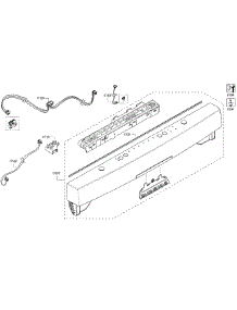 Control Panel parts for Bosch Dishwasher SHS5AVF2UC/01 from AppliancePartsPros.com