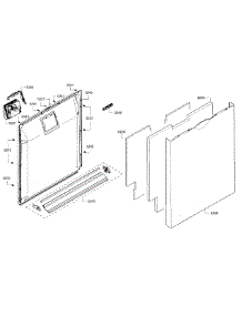Door Section parts for Bosch Dishwasher SHS5AVF2UC/01 from AppliancePartsPros.com