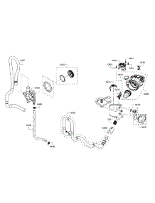 Pump Section parts for Bosch Dishwasher SHS5AVF2UC/01 from AppliancePartsPros.com