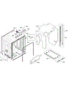 Cabinet parts for Bosch Dishwasher SHX5AVF5UC/01 from AppliancePartsPros.com