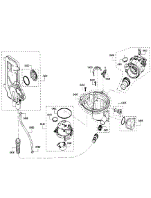 Pump parts for Bosch Dishwasher SHXN8U55UC/06 from AppliancePartsPros.com