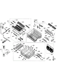 Baskets parts for Bosch Dishwasher SHXN8U55UC/06 from AppliancePartsPros.com
