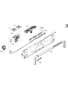 Control Panel parts for Bosch Dishwasher S45KMK15UC/60 from AppliancePartsPros.com