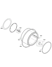 Drum Assembly parts for Bosch Dryer WTE86300US/09 from AppliancePartsPros.com