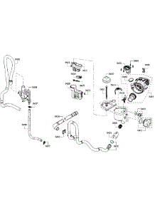 Pump Section parts for Bosch Dishwasher SHX3AR72UC/19 from AppliancePartsPros.com