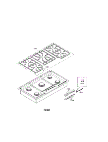 Grid  /  Knobs parts for Bosch Cooktop NGM5624UC/01 from AppliancePartsPros.com