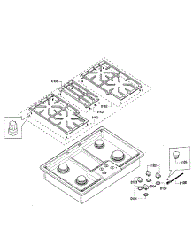Grates parts for Bosch Cooktop NGM5054UC/04 from AppliancePartsPros.com