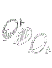 Door Assembly parts for Bosch Dryer WTE86300US/08 from AppliancePartsPros.com