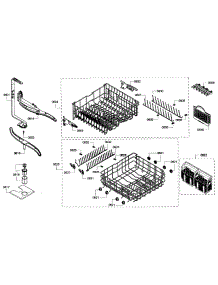 Baskets parts for Bosch Dishwasher S45KMK15UC/60 from AppliancePartsPros.com