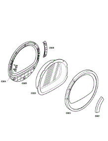 Door Assembly parts for Bosch Dryer WTE86300US/06 from AppliancePartsPros.com