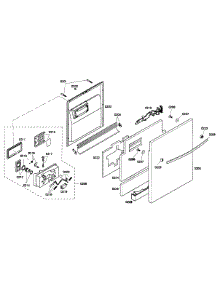 Door Assembly parts for Bosch Dishwasher SHX68P05UC/53 from AppliancePartsPros.com