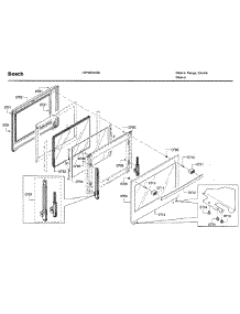 Door Asy parts for Bosch Range HIIP054U/02 from AppliancePartsPros.com