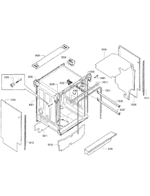 Cabinet parts for Bosch Dishwasher SGE68U55UC/98 from AppliancePartsPros.com