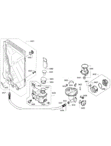 Pump parts for Bosch Dishwasher SGE68U55UC/98 from AppliancePartsPros.com