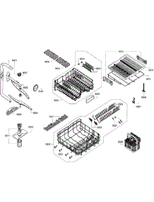 Baskets parts for Bosch Dishwasher SGE68U55UC/98 from AppliancePartsPros.com