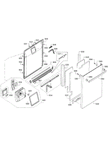 Door parts for Bosch Dishwasher SHXN8U55UC/07 from AppliancePartsPros.com