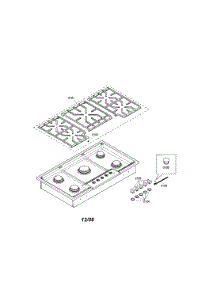 Grid  /  Knobs parts for Bosch Cooktop NGM5654UC/01 from AppliancePartsPros.com