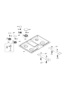 Maintop parts for Bosch Cooktop NGM5064UC/01 from AppliancePartsPros.com