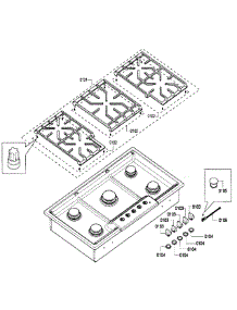 Grates parts for Bosch Cooktop NGM5664UC/04 from AppliancePartsPros.com
