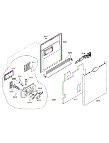Door Assembly parts for Bosch Dishwasher SHE44C05UC/36 from AppliancePartsPros.com
