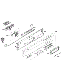 Panel Assembly parts for Bosch Dishwasher SHE68P06UC/53 from AppliancePartsPros.com