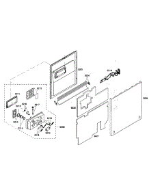 Door Assembly parts for Bosch Dishwasher SHV68P03UC/53 from AppliancePartsPros.com