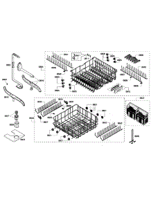 Baskets Assembly parts for Bosch Dishwasher SHV68P03UC/53 from AppliancePartsPros.com