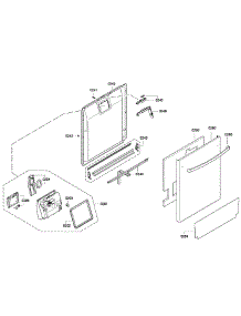 Door Assembly parts for Bosch Dishwasher SHX68E15UC/01 from AppliancePartsPros.com