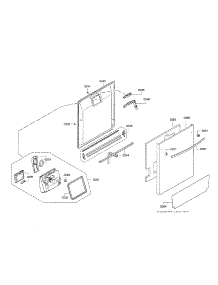 Door  /  Dispenser parts for Bosch Dishwasher SHX9ER55UC/01 from AppliancePartsPros.com