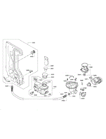 Sump  /  Pump  /  Water Inlet parts for Bosch Dishwasher SHX9ER55UC/01 from AppliancePartsPros.com