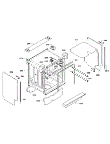 Cabinet parts for Bosch Dishwasher SHX68E05UC/01 from AppliancePartsPros.com