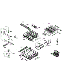 Baskets Assembly parts for Bosch Dishwasher SHX68E05UC/01 from AppliancePartsPros.com