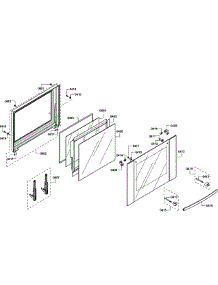 Door Upper parts for Bosch Wall Oven HBL5660UC/09 from AppliancePartsPros.com