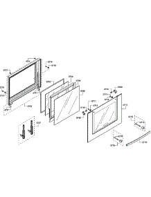 Door Lower parts for Bosch Wall Oven HBL5660UC/09 from AppliancePartsPros.com