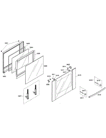 Door Upper parts for Bosch Wall Oven HBL5660UC/04 from AppliancePartsPros.com