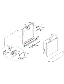 Door parts for Bosch Dishwasher SHE9PT55UC/73 from AppliancePartsPros.com