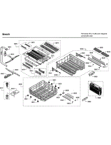 Rack Asy parts for Bosch Dishwasher SHPM78W56N/01 from AppliancePartsPros.com