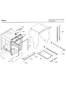 Frame parts for Bosch Dishwasher SHX68T55UC/09 from AppliancePartsPros.com