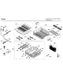 Rack parts for Bosch Dishwasher SHX68T55UC/09 from AppliancePartsPros.com